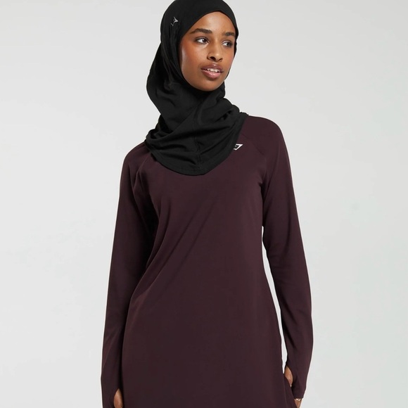 Gymshark Other - Gymshark Women's Black and Dark Purple Long Sleeve Top